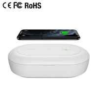 Cell Phone UV Light Sanitizer Sterilizer and Fast Wireless Charger  UV+Ozone Light Disinfection Cleaner